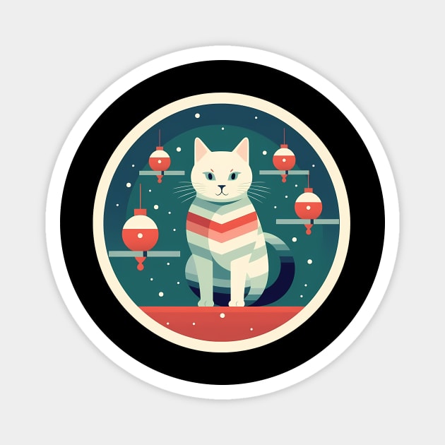 Manx Cat Xmas Xmas Ornament, Love Cats Magnet by logiamerch